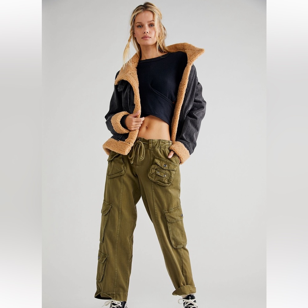 NWT Free People Tahiti Cargo Pants - Picture 2 of 11